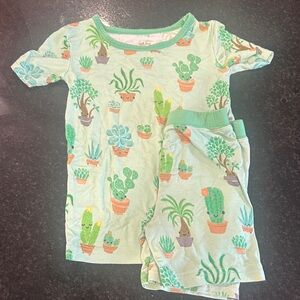 Little Sleepies Cactus Print Pajama Set - Green